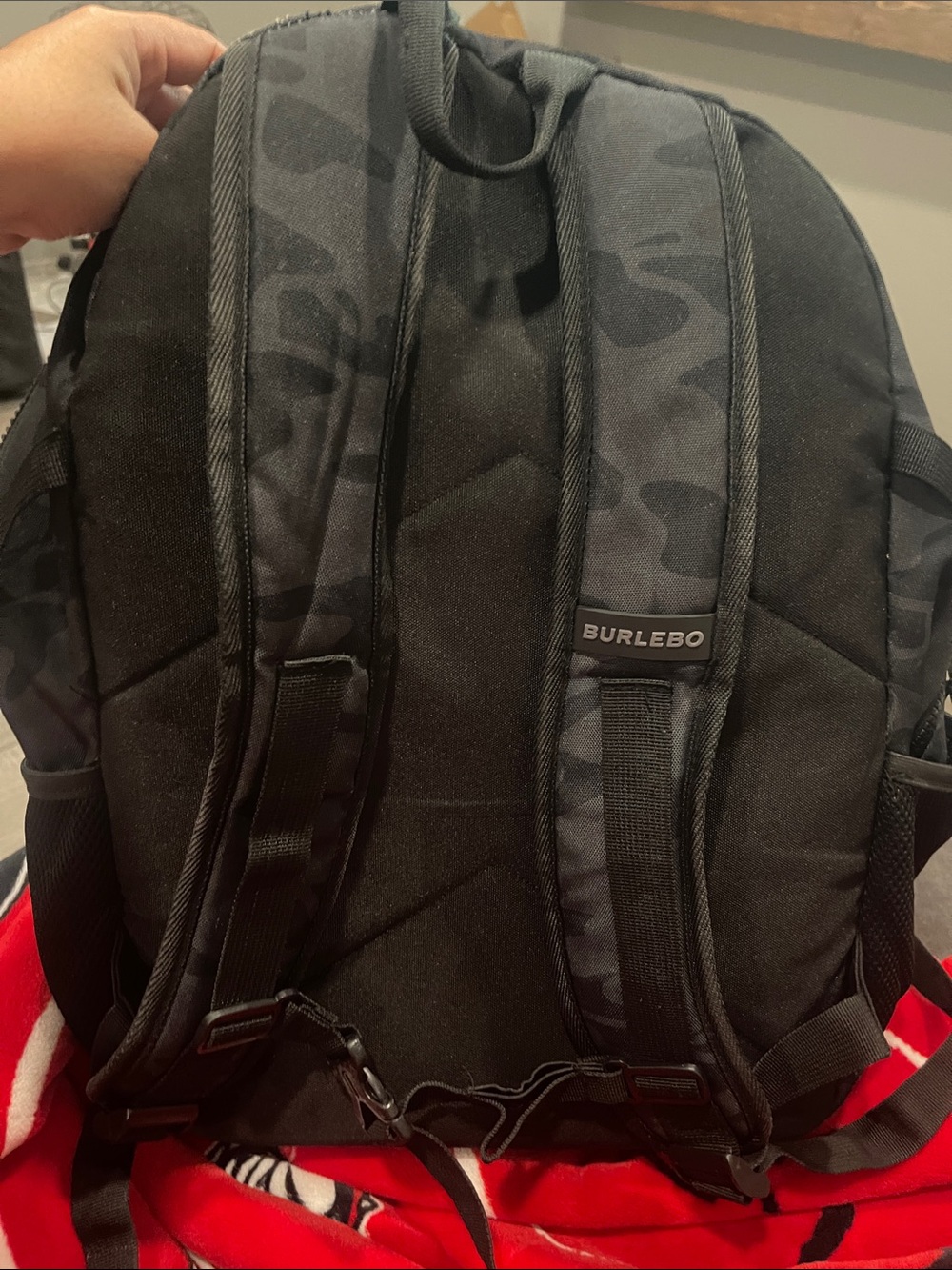 BURLEBO Black Camo Men’s Backpack - Picture 2 of 6